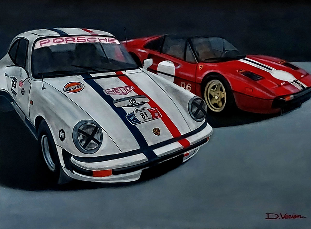 Porsche 911 et Ferrari 308