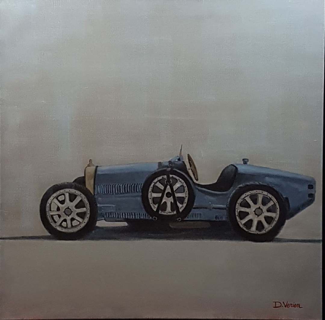 Bugatti, gallery race cars paintings, D.VERIEN