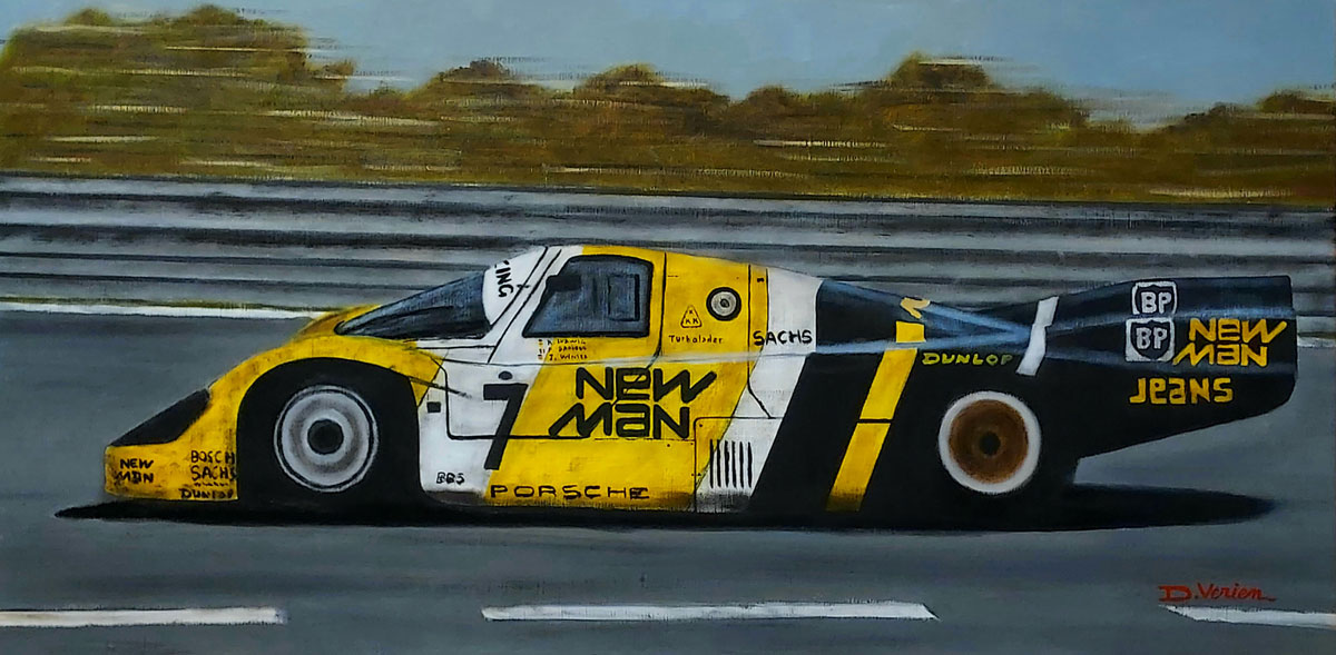 Porsche 956 New-Man - 1ere Le Mans 85 -40x80